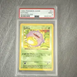 Pokemon Koffing 51/102 Base Set Shadowless Regular Common PSA 9 English Card - Image 1