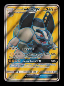 ALOLAN GOLEM GX ULTRA RARE 102/111 HP POKEMON - Image 1