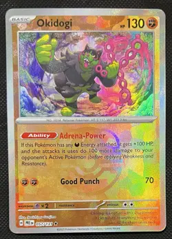 2025 Pokemon Okidogi 057/131 Masterball Reverse Holo Prismatic Evolutions NM - Image 1