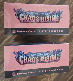 TWO Pokemon TCG Chaos Rising Elite Pokemon Center Exclusive ETB - Sealed - Image 5