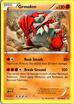 Groudon 84 R Primal Clash Pokemon NM/M - Image 1