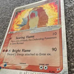 Nintendo Pokemon Entei ex 91/95 EX Team Magma vs Aqua Basic 100 HP Holo Rare - Image 2