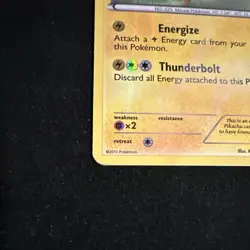 Pokemon Pikachu Secret Rare Holo 115/114 Black & White 60 HP English - Image 4