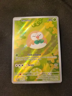 Rowlet 090/088 Holo Illustration Rare Perfect Order Pokemon Holo Near Mint - Image 1