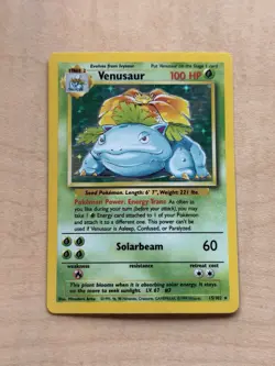1999 Pokemon Venusaur Base Set Holo 15/102 - Image 1