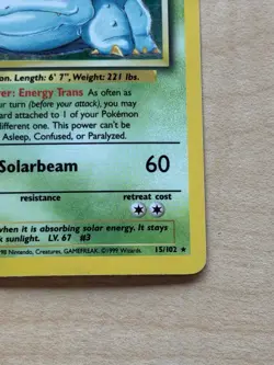 1999 Pokemon Venusaur Base Set Holo 15/102 - Image 3