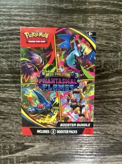 Pokemon Mega Evolution Phantasmal Flames Booster Bundle 6 Packs Gengar - Image 1