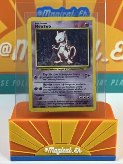 Mewtwo #10 Holo Rare Pokemon TCG WoTC 1999 Base Set Unlimited DMG - Image 1