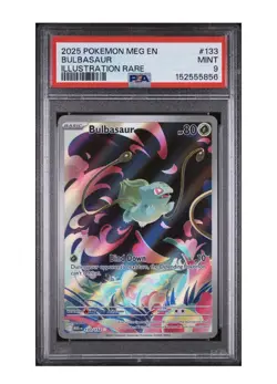 ENGLISH POKEMON MEGA EVOLUTION #133 BULBASAUR ILLUSTRATION RARE PSA 9 - Image 1