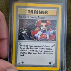 Pokemon TCG Rocket's Sneak Attack 1st Edition Holo Rare Team Rocket 16/82 - Image 2