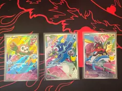 Pokemon TCG First Partner Illustrations Rowlet Popplio Litten. Set Of 3 See Pics - Image 1