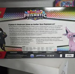 Pokemon TCG Prismatic Evolutions Premium Figure Box Espeon Umbreon 11+2 - Image 2