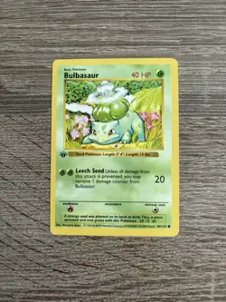 pokemon base set shadowless 1st edition Bulbasaur 44/102 - Image 1