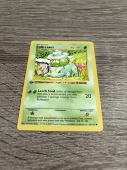 pokemon base set shadowless 1st edition Bulbasaur 44/102 - Image 3