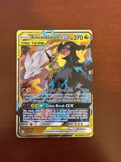Reshiram & Zekrom GX 157/236 2019 Pokemon Sun & Moon Cosmic Eclipse Near Mint - Image 1
