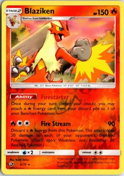 Blaziken 6 Holo R Dragon Majesty Pokemon NM/M - Image 1