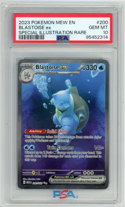Blastoise ex (200/165) - PSA 10 - 2023 EN 151 Special Illustration Rare -Pokemon - Image 1