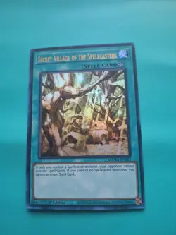 Yugioh - Secret Village Of The Spellcaster Ultra Rare 1st Edition MAMA-EN083 MP - Image 1