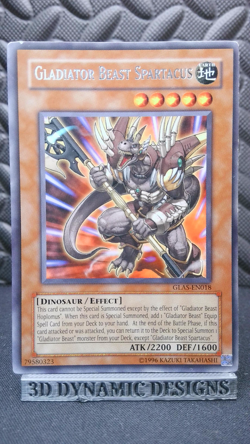 | Yugioh Gladiator Beast Spartacus GLAS-EN018 Rare Gladiators Assault NM/LP | - Image 1