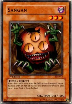 Sangan SDJ-019 1st Edition Yugioh Heavily played - Image 1