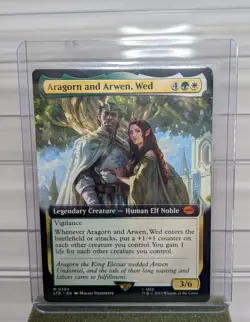 MTG Aragorn and Arwen, Wed (Extended Art) LTR 394 - Magic The Gathering Card - Image 1