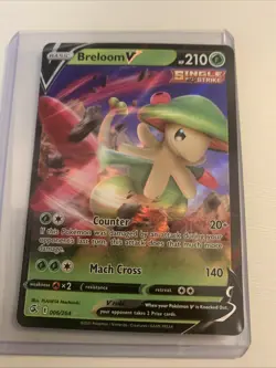 Pokemon TCG Breloom v Fusion Strike Holo Ultra Rare Card 006/264 - Image 1