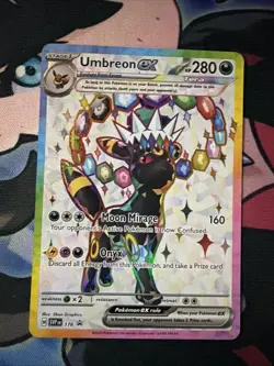 Espeon Ex 175 & Umbreon Ex 176 Pokemon Cards Black Star Promo Prismatic - Image 2