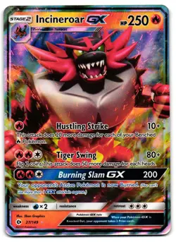 Incineroar GX 27/149 - Sun & Moon Rare GX Pokemon TCG Holo - NM Card - Image 1