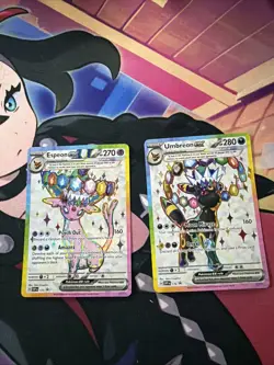 Espeon Ex 175 & Umbreon Ex 176 Pokemon Cards Black Star Promos From Prismatic - Image 1