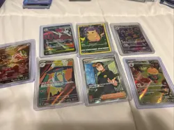 pokemon cards - Mixed lot of 7 Cards As Seen In Pics NM Art Rare, Ex, IR, Etc - Image 1