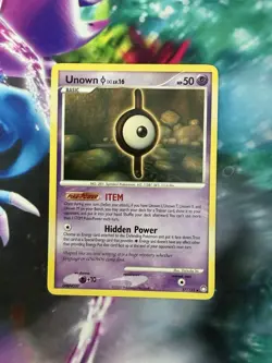 Unown I 37/123 Non-Holo Rare Mysterious Treasures 2007 Pokemon Card - Image 3