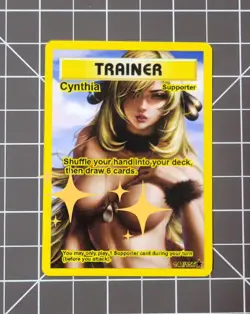 Custom Fanmade Cynthia V3 Pokemon Card - Image 1