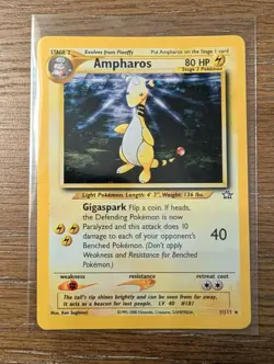 Ampharos 1/111 Holo Rare Neo Revelation Pokemon Card WOTC - Image 1