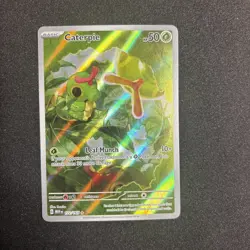 Caterpie 172/165 Holo Illustration Rare 151 Pokemon Card NM - Image 1