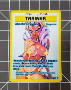 Custom Fanmade Ahsoka Tano Pokemon Card - Image 1