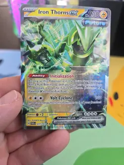 Pokemon TCG Iron Thorns EX Holo Double Rare Card 77/167 Twilight Masquerade - Image 1