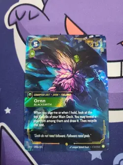 League of Legends Ornn Blacksmith 058/221 Holo Champion Unit Card - Image 2