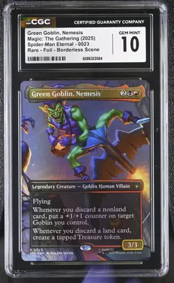 GREEN GOBLIN, NEMESIS Marvel's Spider-Man Borderless Foil CGC 10 MTG - Image 1