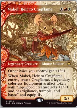 Mabel, Heir to Cragflame (Showcase) 336 Rare Bloomburrow Magic: The Gathering NM - Image 1