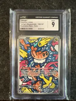 Pokemon Tatsugiri Twilight Masquerade Card 186/167 Illustration Rare CGC 9 - Image 1