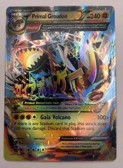 Pokemon Mega Primal Groudon EX OMEGA 86/160 Holo Ultra Rare XY Primal Clash - Image 1