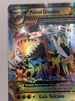 Pokemon Mega Primal Groudon EX OMEGA 86/160 Holo Ultra Rare XY Primal Clash - Image 2