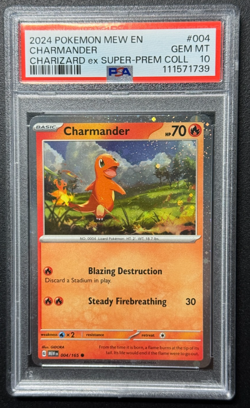Pokemon Charmander 004/165 Super Premium Collection Cosmos Holo Promo PSA 10 - Image 1