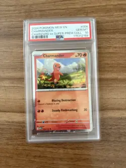 Pokemon TCG Charmander 004/165 Super Premium Collection Cosmos Holo Promo PSA 10 - Image 1