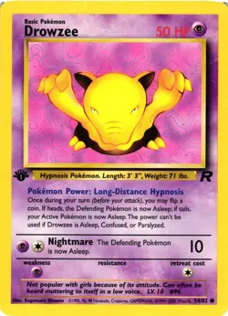 Pokemon TCG Drowzee Common 1st Edition Team Rocket 54/82 LP/MP - Image 1