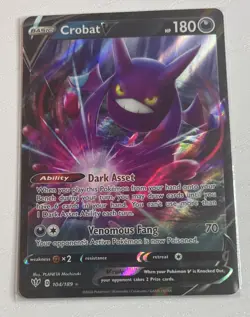 Pokemon TCG Darkness Ablaze Crobat V Ultra Rare 104/189 - Image 1