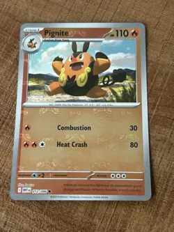 Pignite Master Ball Pattern Reverse Holo Pokemon TCG White Flare 012/086 LP - Image 1