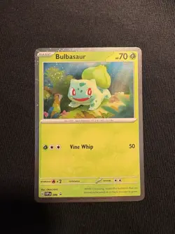 Pokemon TCG Bulbasaur SVP046 Black Star Promo Cosmos Holo Near Mint SWIRL - Image 1