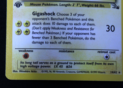 Pokemon Raichu 14/62 Fossil 1st Edition Holo Rare - Image 2