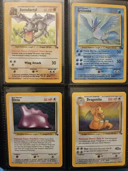 Pokemon TCG - Unlimited Fossil Complete Set 62/62 Including C, UC, R And Holos - Image 1